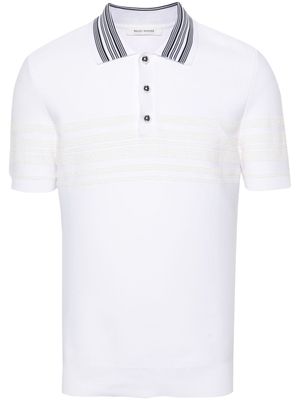 Wales Bonner Dawn Knit polo shirt - White