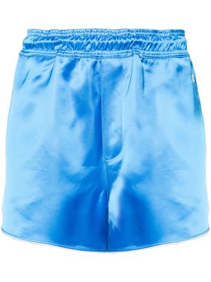 Wales Bonner Distance satin track shorts - Blue