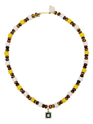 Wales Bonner Dream beaded necklace - Yellow