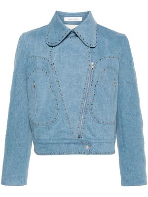 Wales Bonner Enzyme studded denim jacket - Blue