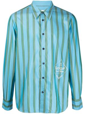Wales Bonner Langstone striped shirt - Blue