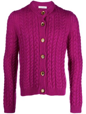 Wales Bonner Liberty cable-knit cardigan - Pink