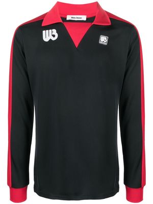 Wales Bonner logo-print long-sleeve jersey - Black