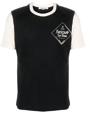 Wales Bonner logo-print short-sleeve T-shirt - Black