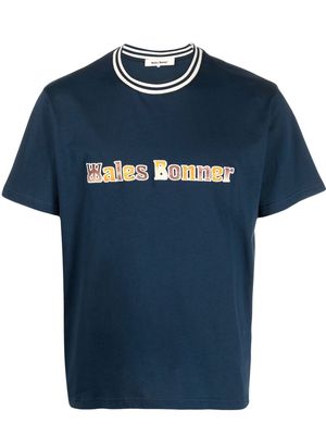 Wales Bonner logo-print T-shirt - Blue