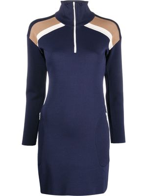Wales Bonner long-sleeve jumper dress - Blue