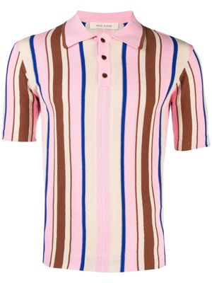 Wales Bonner Optimist striped polo shirt - Pink