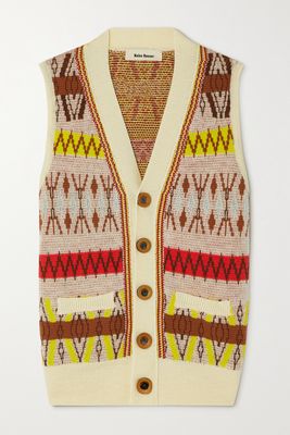 Wales Bonner - Orchestra Striped Wool-blend Vest - Yellow
