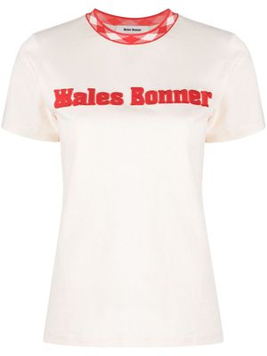Wales Bonner Original logo-appliqué T-shirt - Neutrals