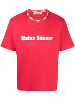 Wales Bonner Original logo-appliqué T-shirt - Red