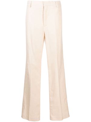 Wales Bonner pressed-crease straight-leg trousers - Neutrals