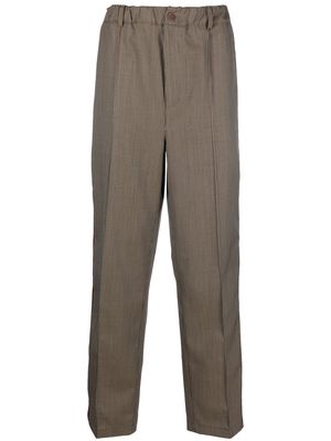 Wales Bonner side-stripe elasticated-waist trousers - Brown