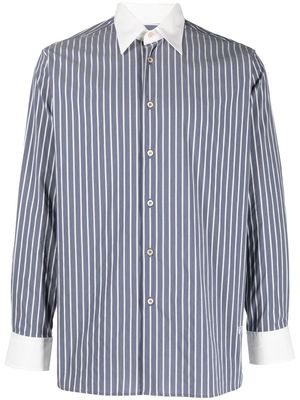 Wales Bonner striped button-up shirt - Blue
