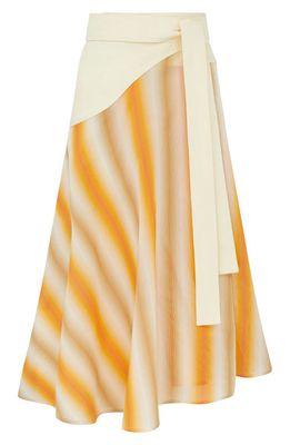 Wales Bonner Sunrise Wrap Skirt in Orange Multi