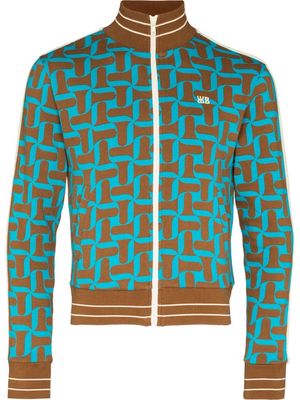 Wales Bonner Symphony abstract-print track jacket - Brown