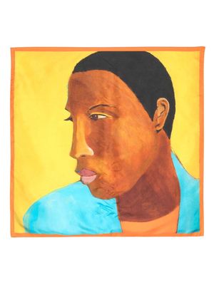 Wales Bonner x Lubaina Himid "Man in a Shirt Drawer" scarf - Yellow