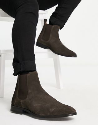 Walk London florence chelsea boots in brown suede