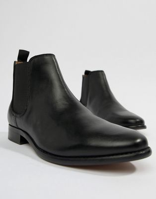 Walk London Harrington Leather Chelsea Boots-Black