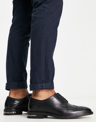 Walk London oliver brogues in black leather