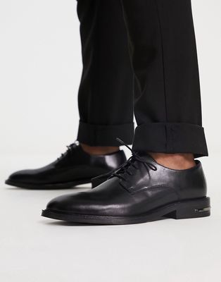 Walk London oliver lace up shoes in black leather