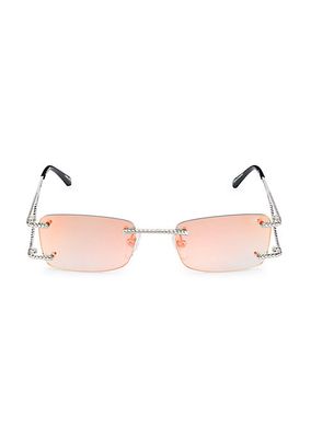 Wall Street 52MM Rectangular Sunglasses