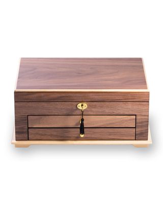 Walnut 3-Level Jewelry Box