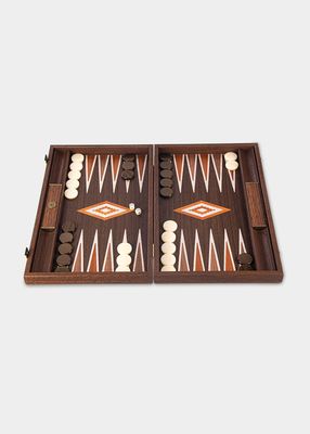 Walnut Backgammon Set With Side Racks