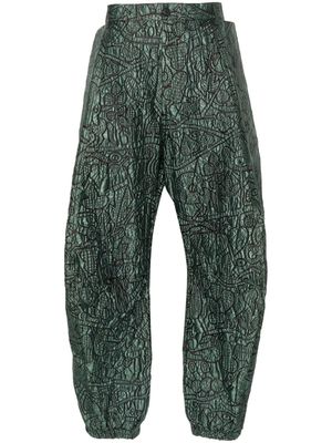 Walter Van Beirendonck abstract-print trousers - Green