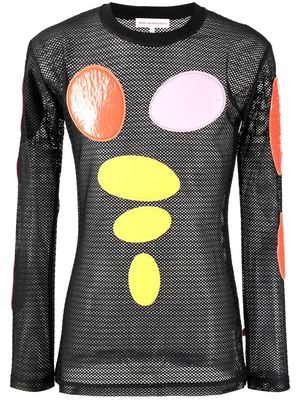 Walter Van Beirendonck Alien Net top - Black