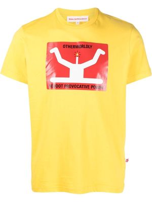 Walter Van Beirendonck Candle-print T-shirt - Yellow