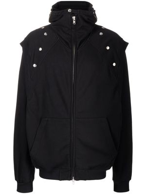 Walter Van Beirendonck hooded zipped-up jacket - Black