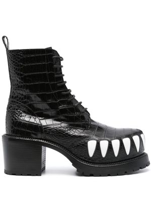 Walter Van Beirendonck Hyper Glam 85mm leather boots - Black
