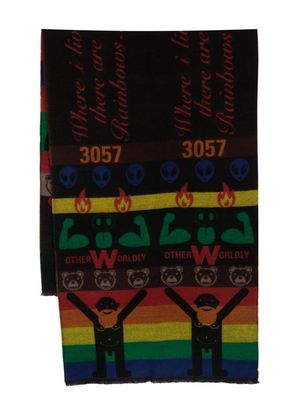 Walter Van Beirendonck Otherworldly Double wool scarf - Multicolour