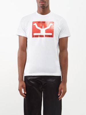 Walter Van Beirendonck - Power-print Cotton-jersey T-shirt - Mens - White Multi