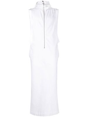 Walter Van Beirendonck Star Djellaba oversize hoodie dress - White
