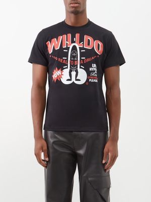Walter Van Beirendonck - Will Do-print Cotton-jersey T-shirt - Mens - Black
