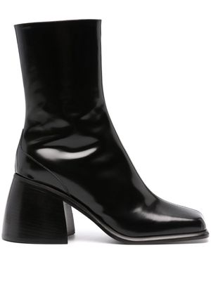 Wandler 80mm square-toe leather boots - Black