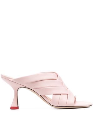 Wandler crossover strap mules - Pink