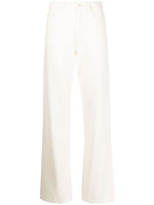 Wandler five-pocket organic-cotton straight-leg trousers - Neutrals