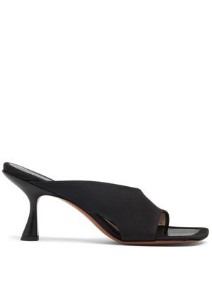Wandler Julio 80mm cut-out detail leather mules - Black