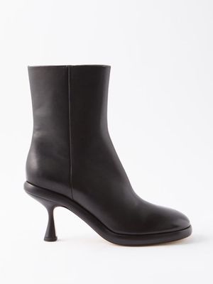 Wandler - June 75 Leather Ankle Boots - Womens - Black