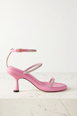 Wandler - June Crystal-embellished Leather Sandals - Pink