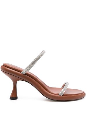 Wandler June crystal-straps 90mm sandals - Silver