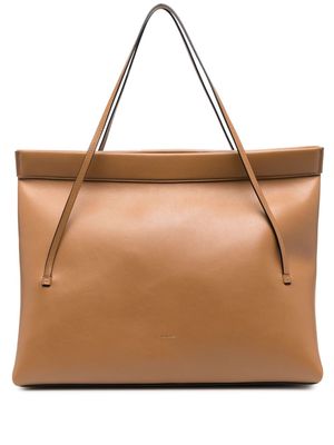 Wandler large flat-handle tote bag - Brown