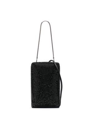 Wandler Leo Box rhinestone-embellished bag - Black
