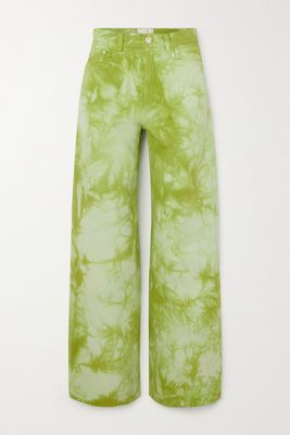 Wandler - Magnolia Tie-dyed High-rise Wide-leg Organic Jeans - Green