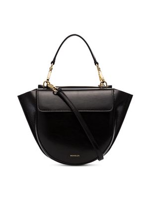 Wandler mini Hortensia leather shoulder bag - Black
