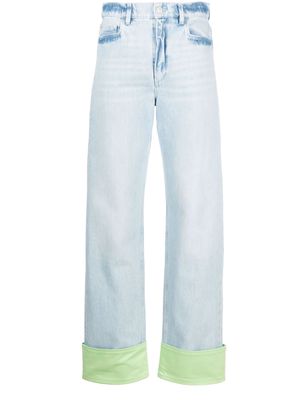 Wandler Poppy contrast-panel straight-leg jeans - Blue