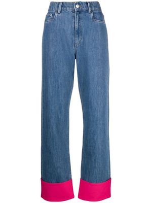 Wandler Poppy contrasting cuff jeans - Blue