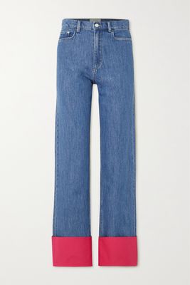 Wandler - Poppy Two-tone High-rise Straight-leg Jeans - Blue